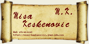 Miša Keskenović vizit kartica